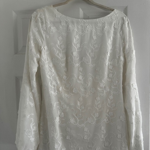 Dress The Population white floral shift dress - Picture 1 of 2